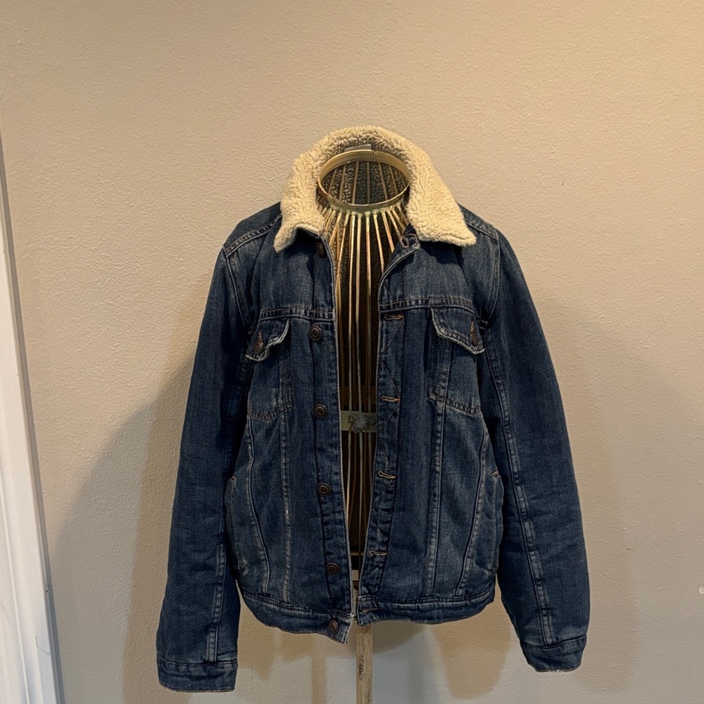 Zara Boys Denim Jacket with Sherpa Lining